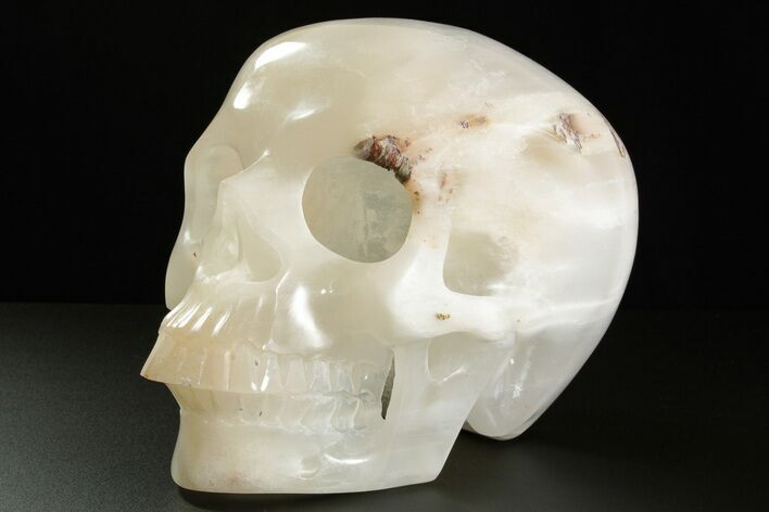 Realistic, Hollow Selenite Crystal Skull - Morocco #378698